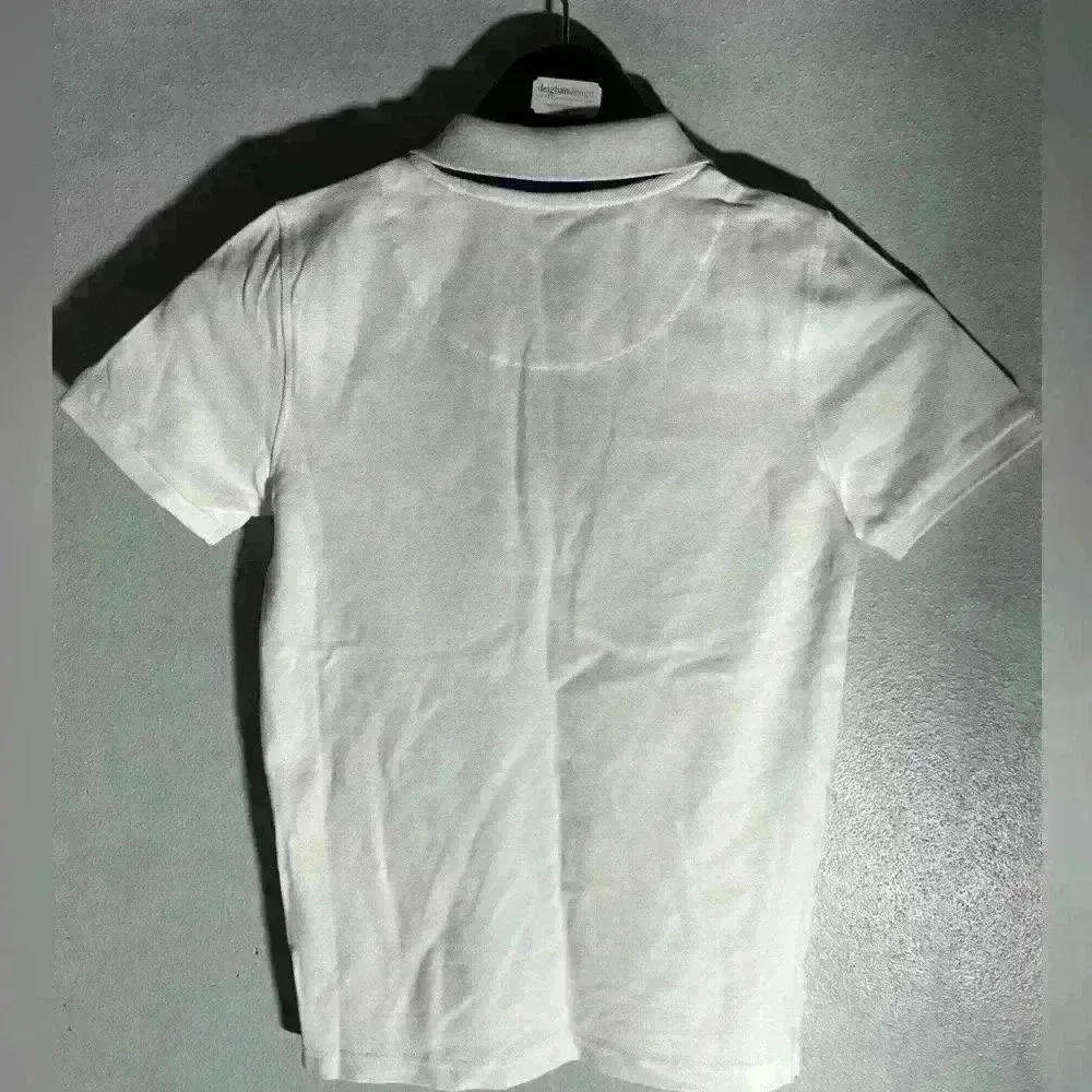NWT Boden Pique Boys White Polo - Size 8-9 - Picture 2 of 4